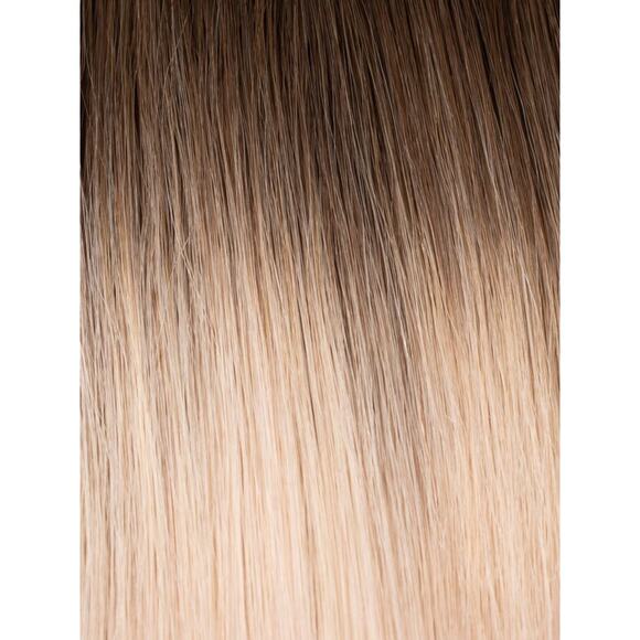 Bellami Keratin Tip Hair Extensions 16" 25g #3/60 Rooted Walnut Brown/Ash Blonde - Picture 2 of 10